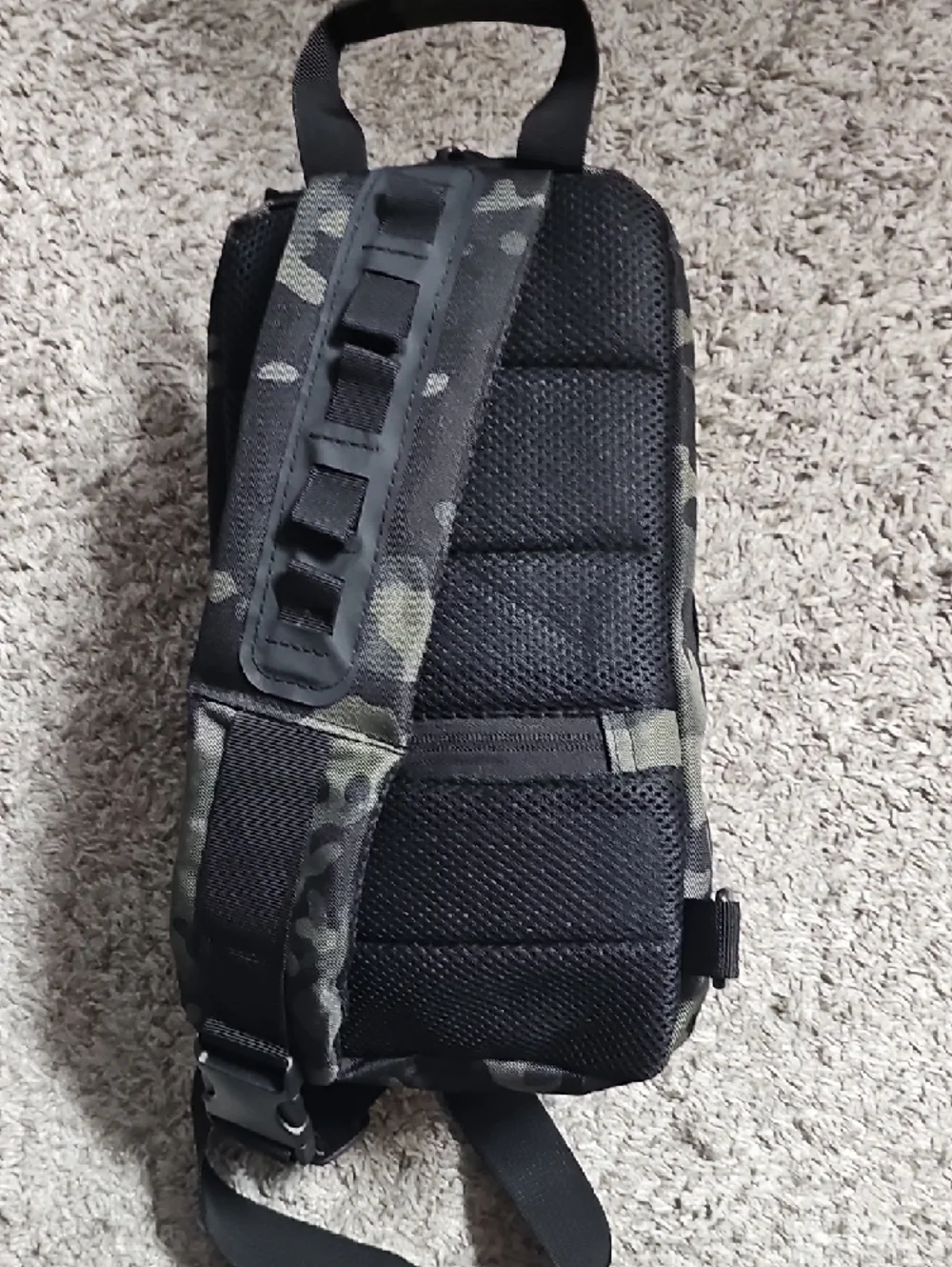Tactical Camo Sling Bag - Olive Green